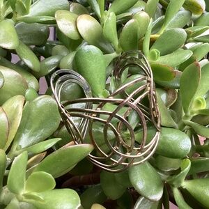 Big Wide Gold Tone Metal Bangle Cuff Type Bracelet